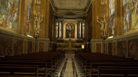 Inside vatican church Stock Footage 101473857