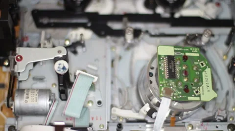 Inside A VCR Video Player Stock Footage 44898655