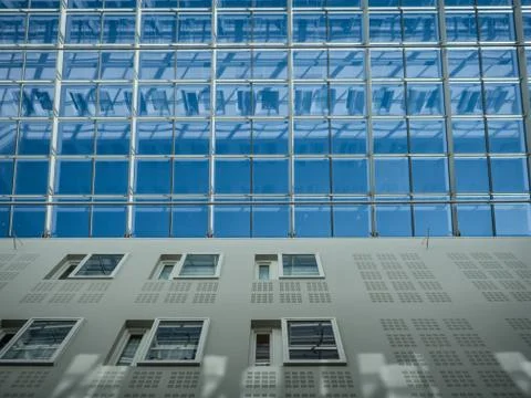 Inside view of architecture in oslo university hospital rikshospitalet Stock Photos