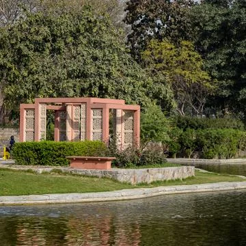 Inside view of architecture tomb inside Sunder Nursery in Delhi India, Sunder Foto stock