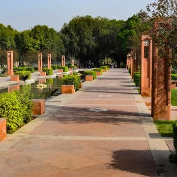 Inside view of architecture tomb inside Sunder Nursery in Delhi India, Sunder Foto stock