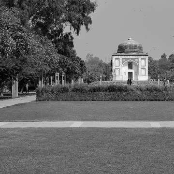 Inside view of architecture tomb inside Sunder Nursery in Delhi India, Sunder Stock Photos