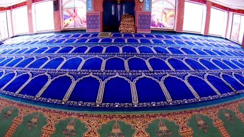 Inside view of beautiful mosque masjid of Pakistan (4) Stock Footage 199245940