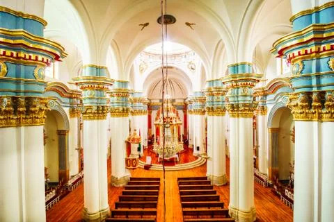 Inside view of Catedral de la Ciudad de Potosi Stock Photos