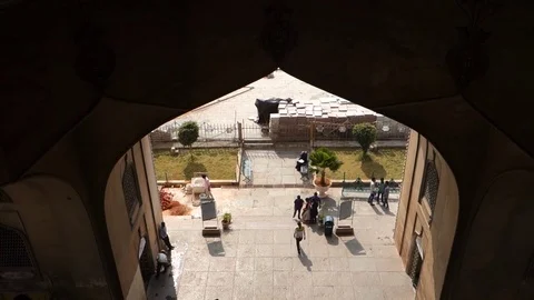 Inside view of Charminar monument in India Stock Footage 83655469