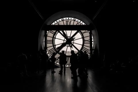 Inside view of the clock of Orsay museum in Paris Foto stock