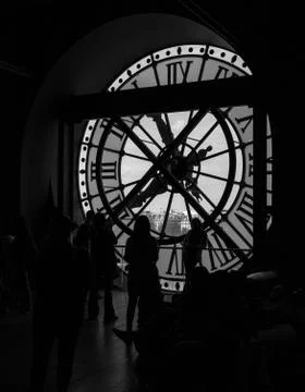 Inside view of the clock of Orsay museum in Paris 写真素材