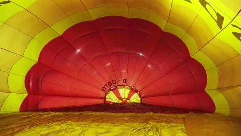 Inside view of Color Hot Air Balloon Stock Footage 109403540