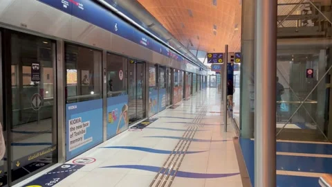 A inside View of Dubai Metro station  Stock Footage 157581963