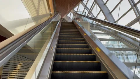 A inside View of Dubai Metro station escalator Stock Footage 157586355