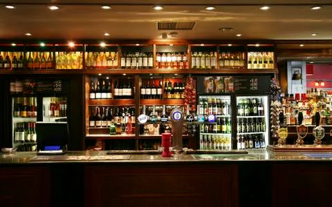 Inside view of a english pub Stock Photos