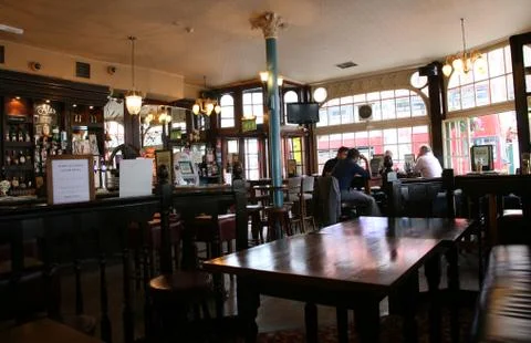 Inside view of a english pub Stock Photos