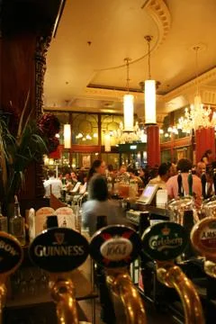 Inside view of a english pub Stock Photos