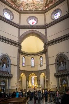 Inside view from Florence Cathedral 库存照片