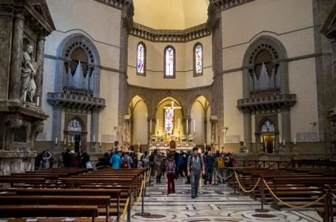 Inside view from Florence Cathedral Stock Photos
