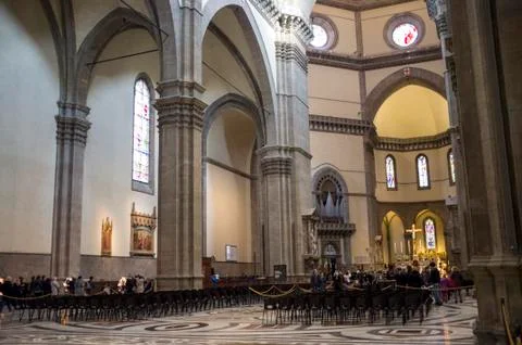 Inside view from Florence Cathedral Stock Photos