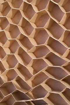 Inside view of a fragile interior cheap door made of fiberboard and chipboard Stock Photos