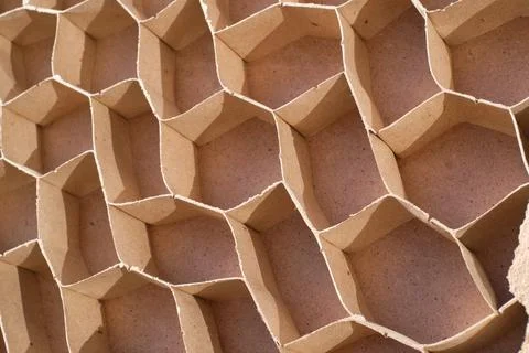 Inside view of a fragile interior cheap door made of fiberboard and chipboard Stock Photos