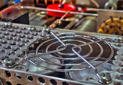 Inside view of high frequency power amplifier Stock Photos