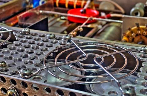 Inside view of high frequency power amplifier Stock Photos