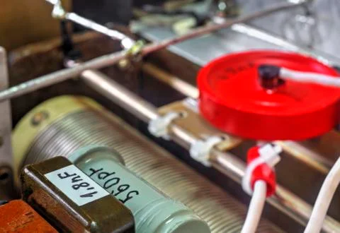 Inside view of high frequency power amplifier Stock Photos