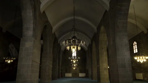 Inside view of the historic mosque Vídeos de archivo 218610543