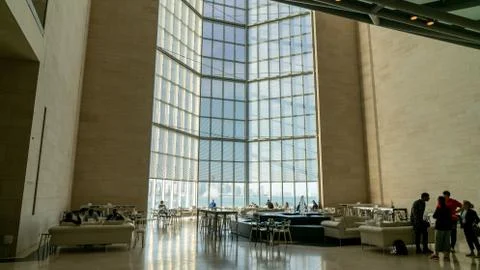 Inside view of the iconic Museum of Islamic Art building in Doha, Qatar Stock-Fotos