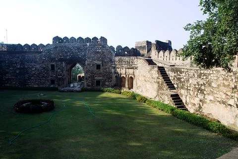 Inside view of Jhansi Fort Stock Photos