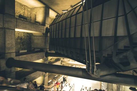 Inside view of London underground  Stock Photos