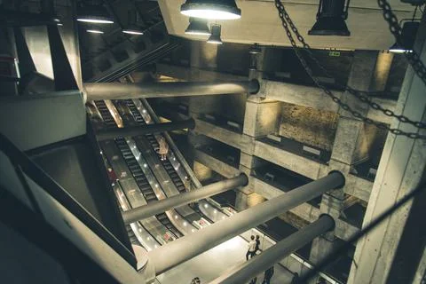Inside view of London underground  Stock Photos