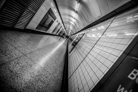 Inside view of London underground  Stock Photos