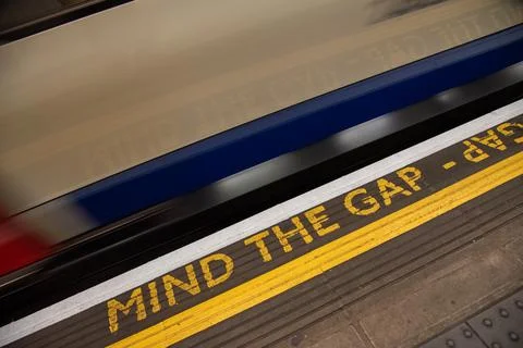 Inside view of London underground  Stock Photos