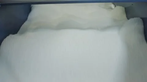 The inside view of the machine in the factory where the styrofoam is produced. Stock Footage 169491488