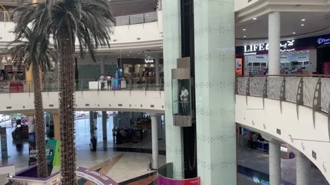 Inside view of Madina mall,Dubai Stock Footage 247348967