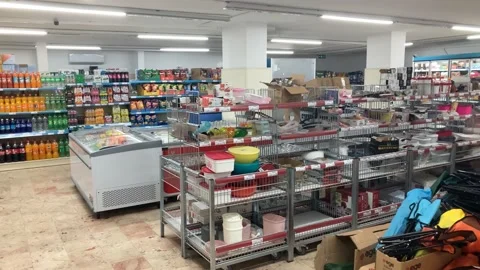 An inside view of a market in Turkey Stock Footage 228647823