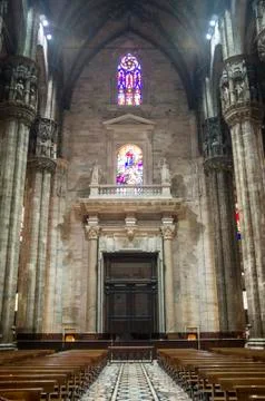 Inside view from Milan Cathedral Stock Photos