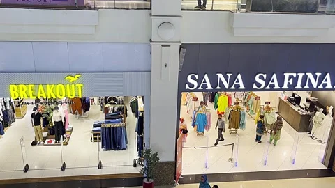 Inside view of Model Town Shopping Plaza in Lahore on August 11, 2024 Stock Footage 285526986