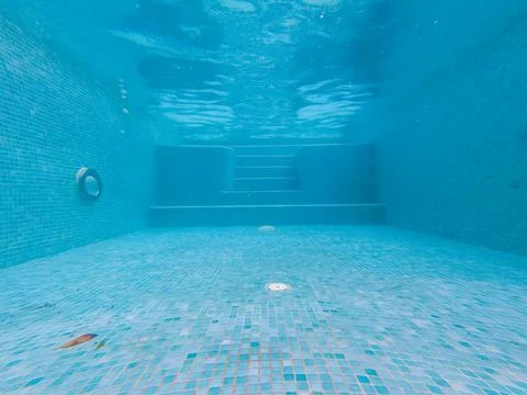 Inside view of a pool tiles Stock Photos