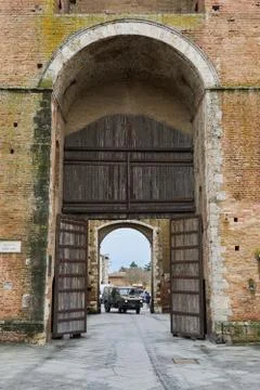 Inside view of Porta dei Pispini Stock Photos