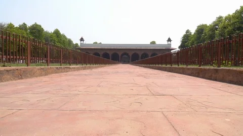 Inside view of the Red Fort in Delhi, India Stock Footage 112466490