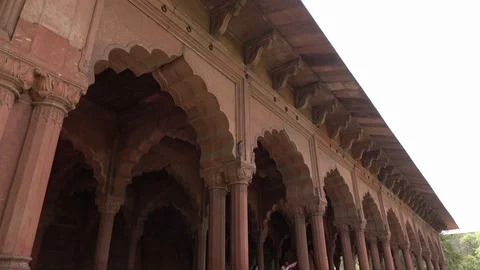 Inside view of the Red Fort in Delhi, India Video stock 112466494