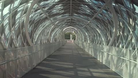 Inside view of Saloma Link Bridge in Kuala Lumpur, Malaysia Stock Footage 247777208