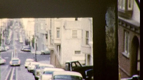 Inside View San Francisco Cable STREET Car 1960s Vintage Film Home Movie 345 Stock Footage 8571490