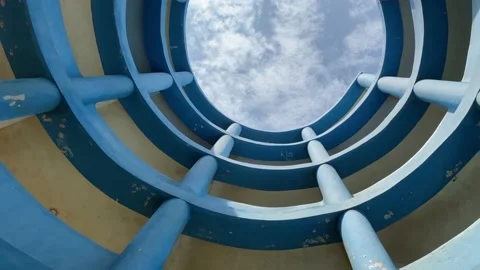 Inside the view tower in the sea Vídeos de archivo 164872783