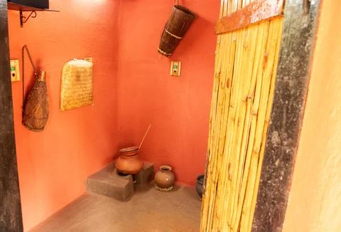 Inside view of Tribal kitchen Stock Photos