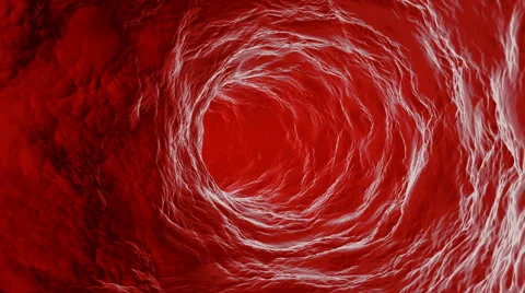 Inside view of vein. Fly animation. 3d render Stock Footage 56453597
