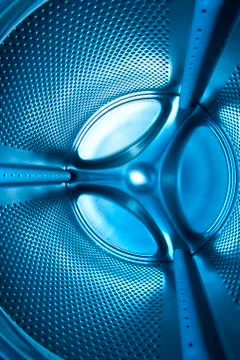 Inside view of the washing machine drum Stock Photos