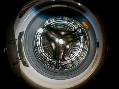 Inside view washing machine drum Foto stock