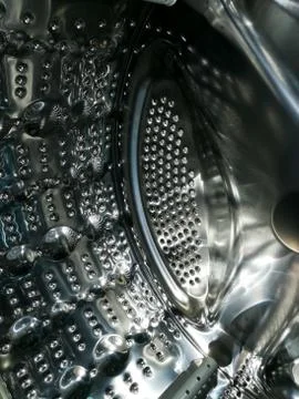 Inside view washing machine drum Stock Photos