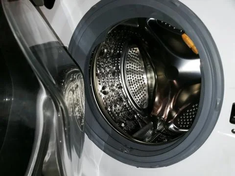 Inside view washing machine drum Stock Photos